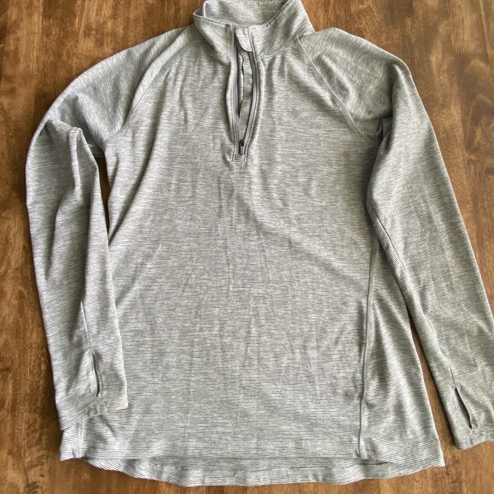 Old Navy Active Quarter Zip with Thumbholes Heather Gray